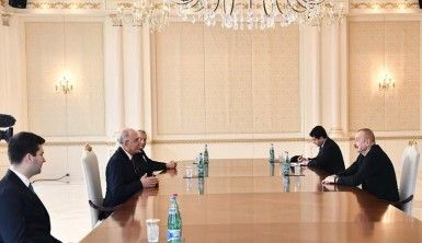 Azerbaycan Cumhurbaşkanı İlham Aliyev, MHP heyetini kabul etti