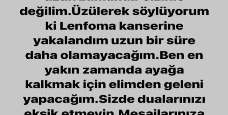 Boğaç Aksoy lenf kanserine yakalandı