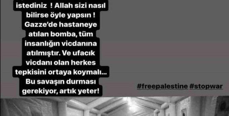 Gazze zulmüne ünlü manken sessiz kalmadı