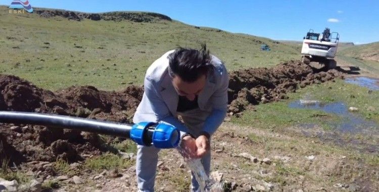 Köylünün yüz yıllık su hasreti sona erdi