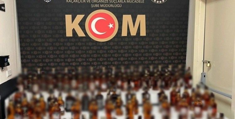 Polisten bağ evine sahte bandrollü alkol baskını