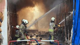 İSTOÇ Ticaret Merkezi'nde yangın: 17 iş yeri zarar gördü