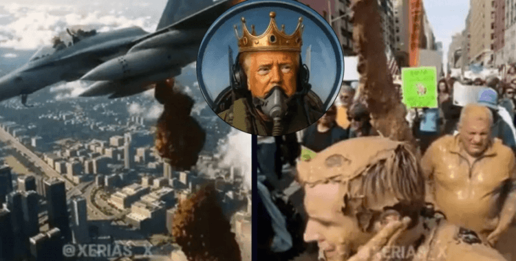 Trump'tan 'Kral Trump' temalı yapay zeka videosu: Savaş uçağından dışkı yağdırıyor