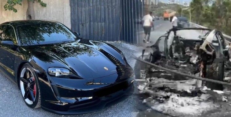 18 milyonluk Porsche cayır cayır yandı: Kapılar kilitlendi, i̇ş i̇nsanı ölümden döndü